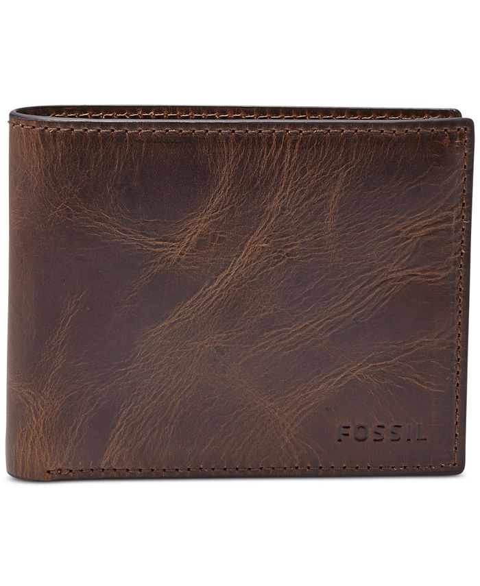 Rich & Famous Men Formal Brown Genuine Leather Wallet (15 Card Slots)