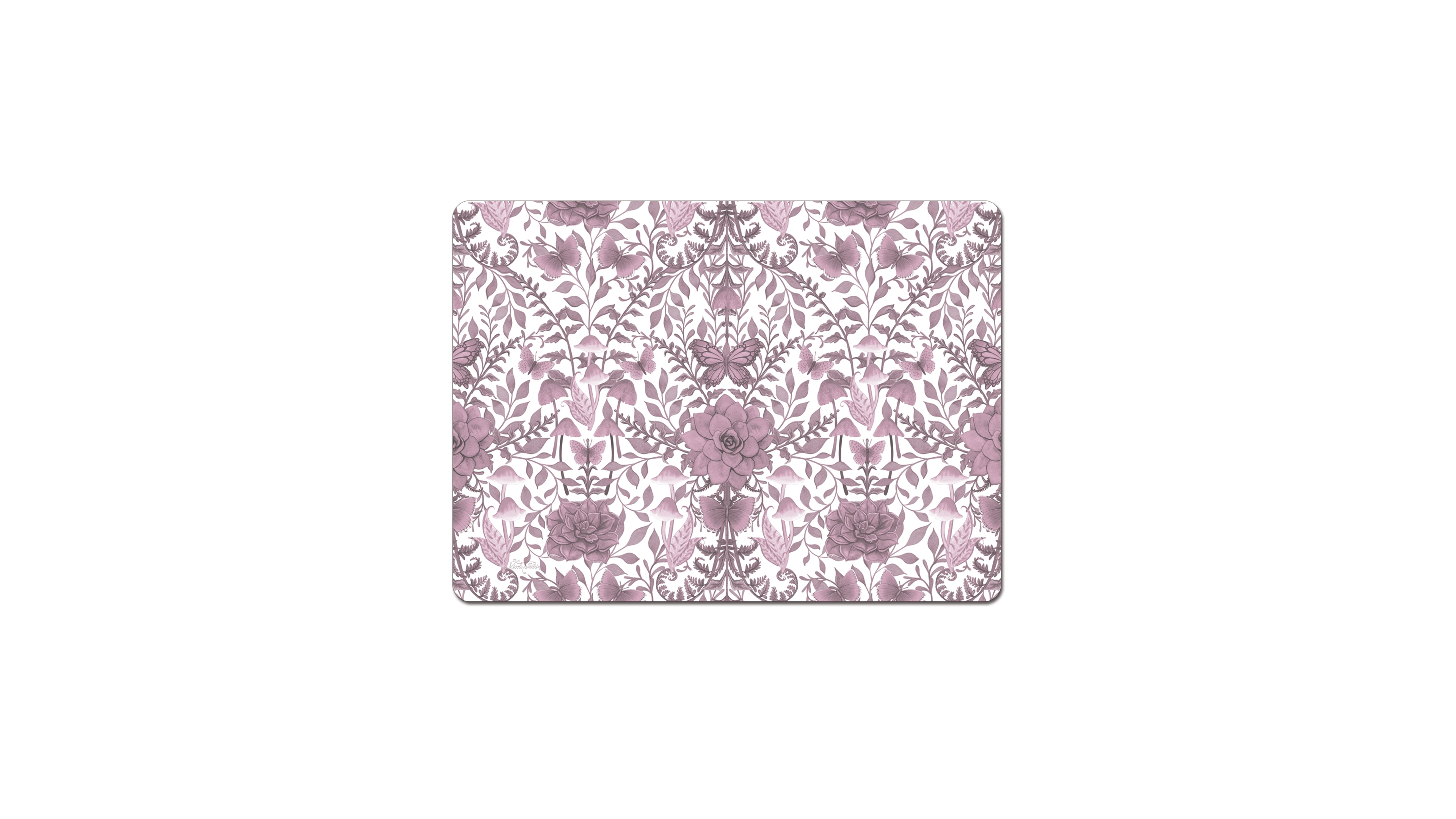 CounterArt Midnight Mauve Hardboard Cork Placemats, Set of 4