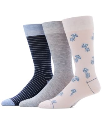 Perry Ellis Portfolio - Men's 3-Pk. Stretch Patterned Crew Socks