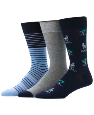 Perry Ellis Portfolio - Men's 3-Pk. Stretch Patterned Crew Socks
