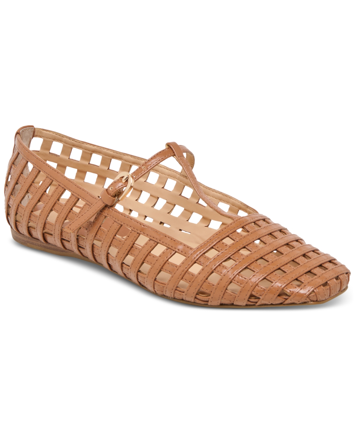 Dolce Vita Rains T-strap Flat In Saddle Leather