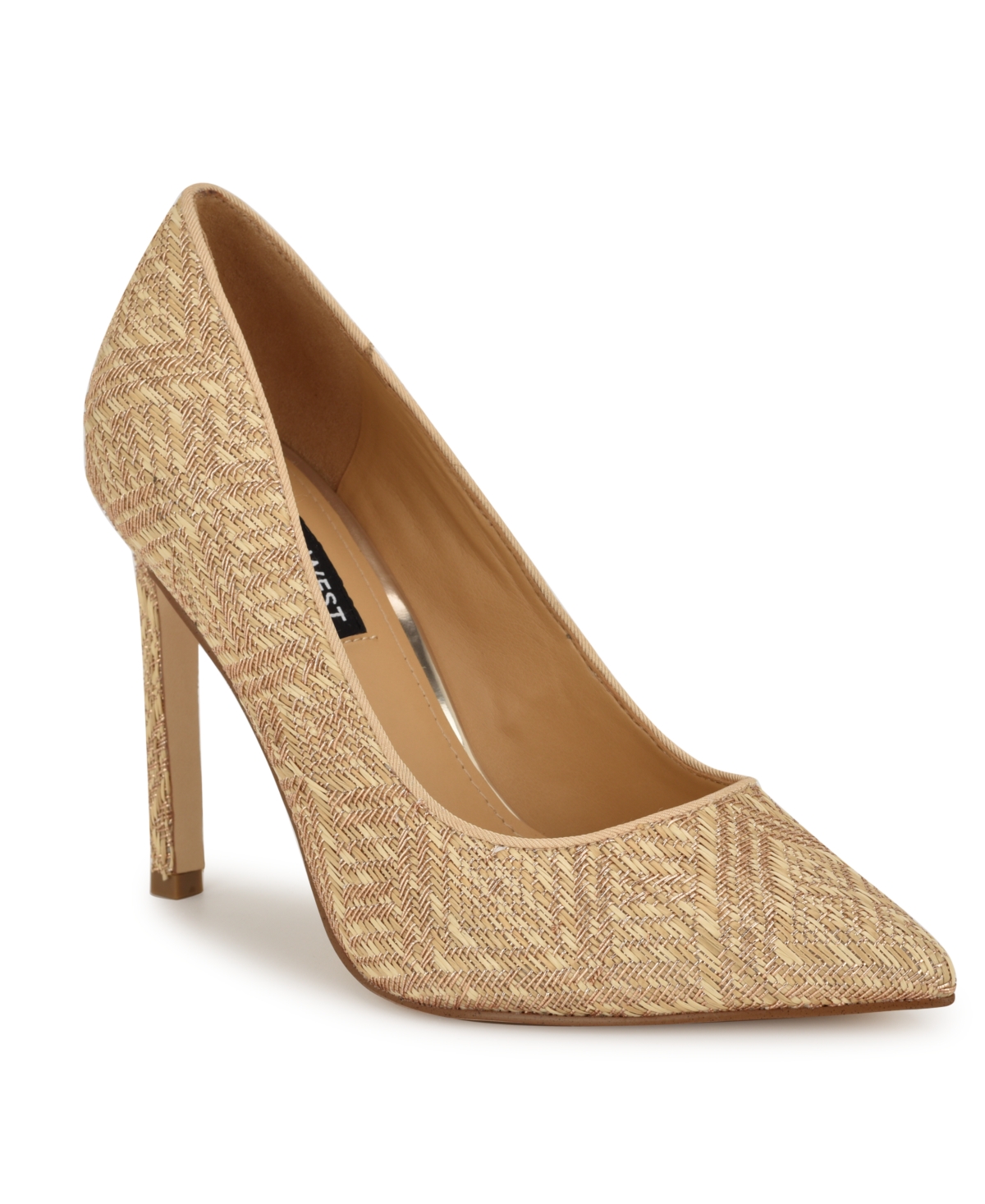 Shop Nine West Women's Tatiana Pointy Toe Stiletto Pumps In Light Natural