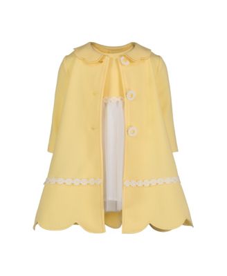 Blueberi Boulevard Baby Girls 2-Piece Daisy Embroidered Swing Coat Dress  Set - Macy's