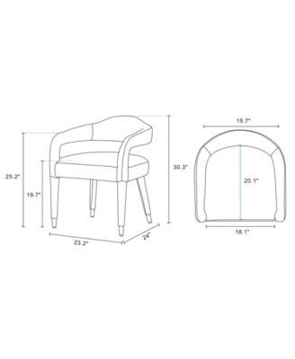 Aspen 23.2" Modern Tweed Upholstered Dining Armchair