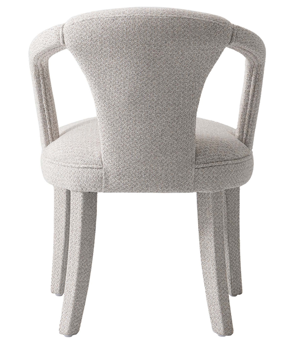 Manhattan Comfort Modern Palmer Tweed Dining Armchair In Silver