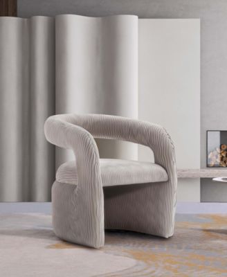 Corvette Modern Velvet Upholstered Accent Chair