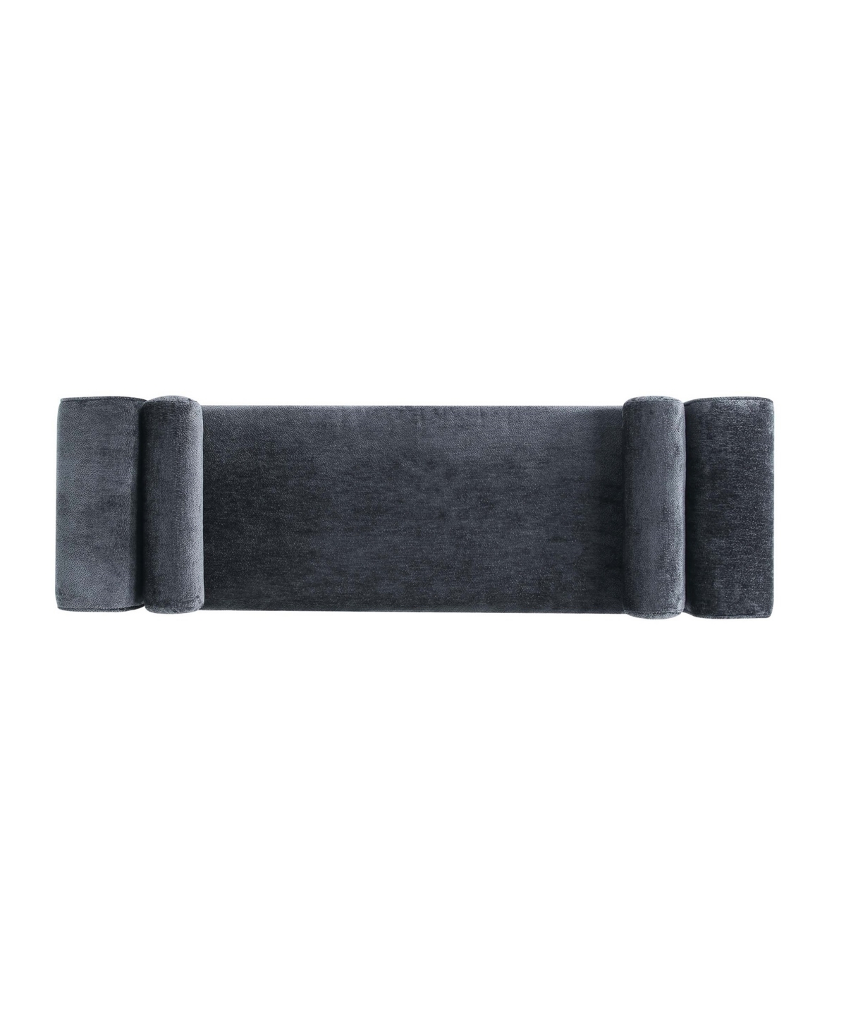 Manhattan Comfort 59" Concord Modern Chenille Bench In Black