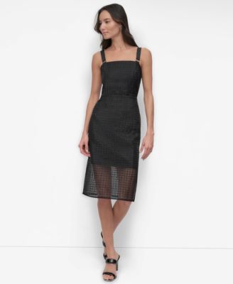 DKNY - Women's Sleeveless Circle Eyelet Dress