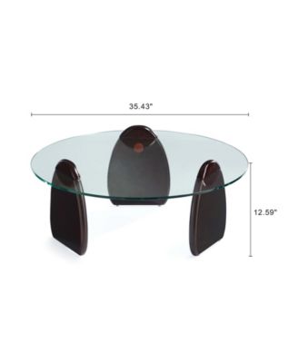 Artesia 35.43" Modern Tempered Glass Top Coffee Table