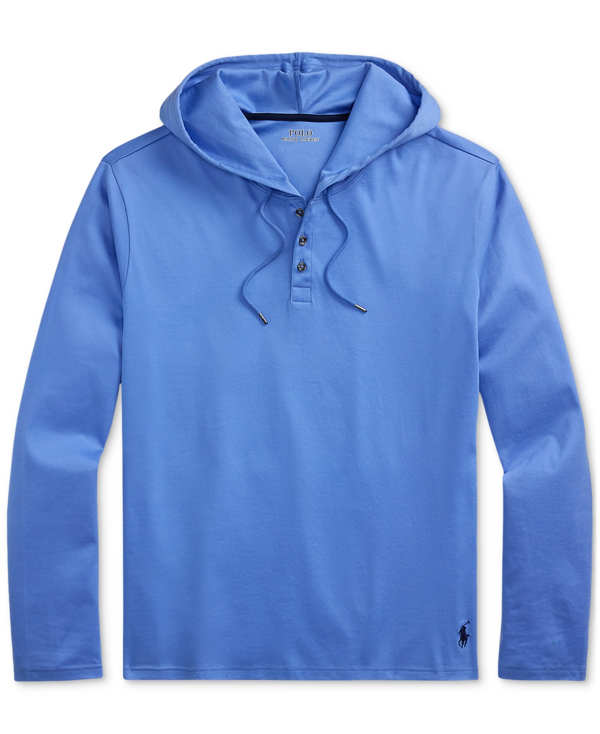 Polo Ralph Lauren Men's Cotton Pajama Hoodie In Harbor Island Blue,cruise Navy