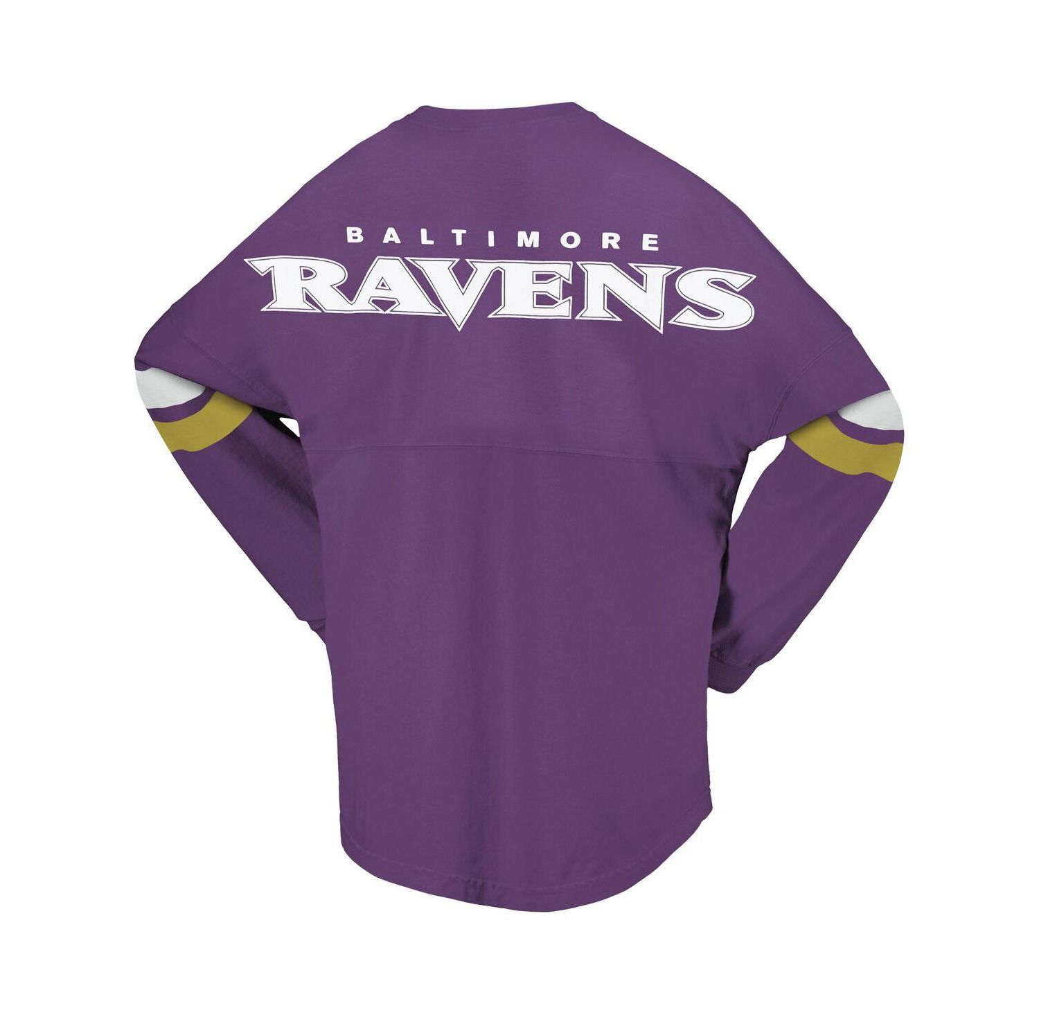 Women's Purple Baltimore Ravens Spirit Jersey Lace-Up V-Neck Long Sleeve T-Shirt