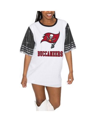 Gameday Couture - Women's  White/Black Tampa Bay Buccaneers Bling It Full Sequin Jersey Dress
