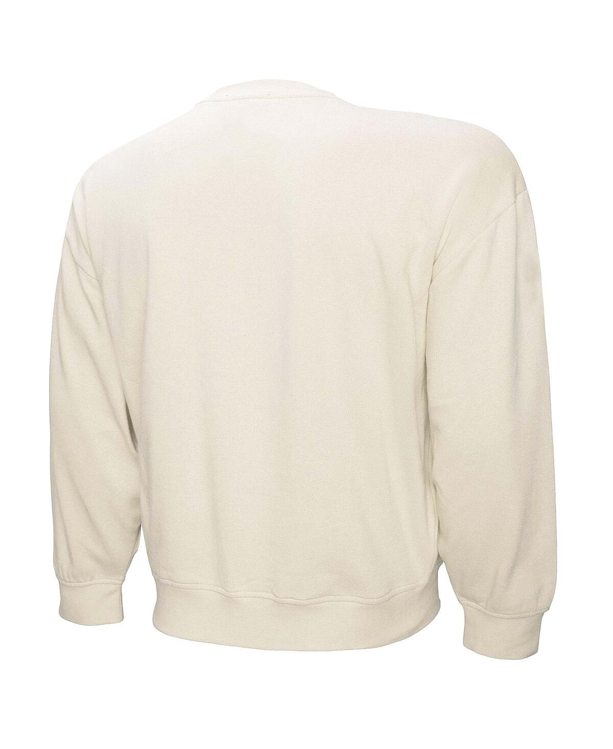 Mitchell & Ness Women's Cream Atlanta Braves Cooperstown Collection Laurel Pullover Sweatshirt In Cream
