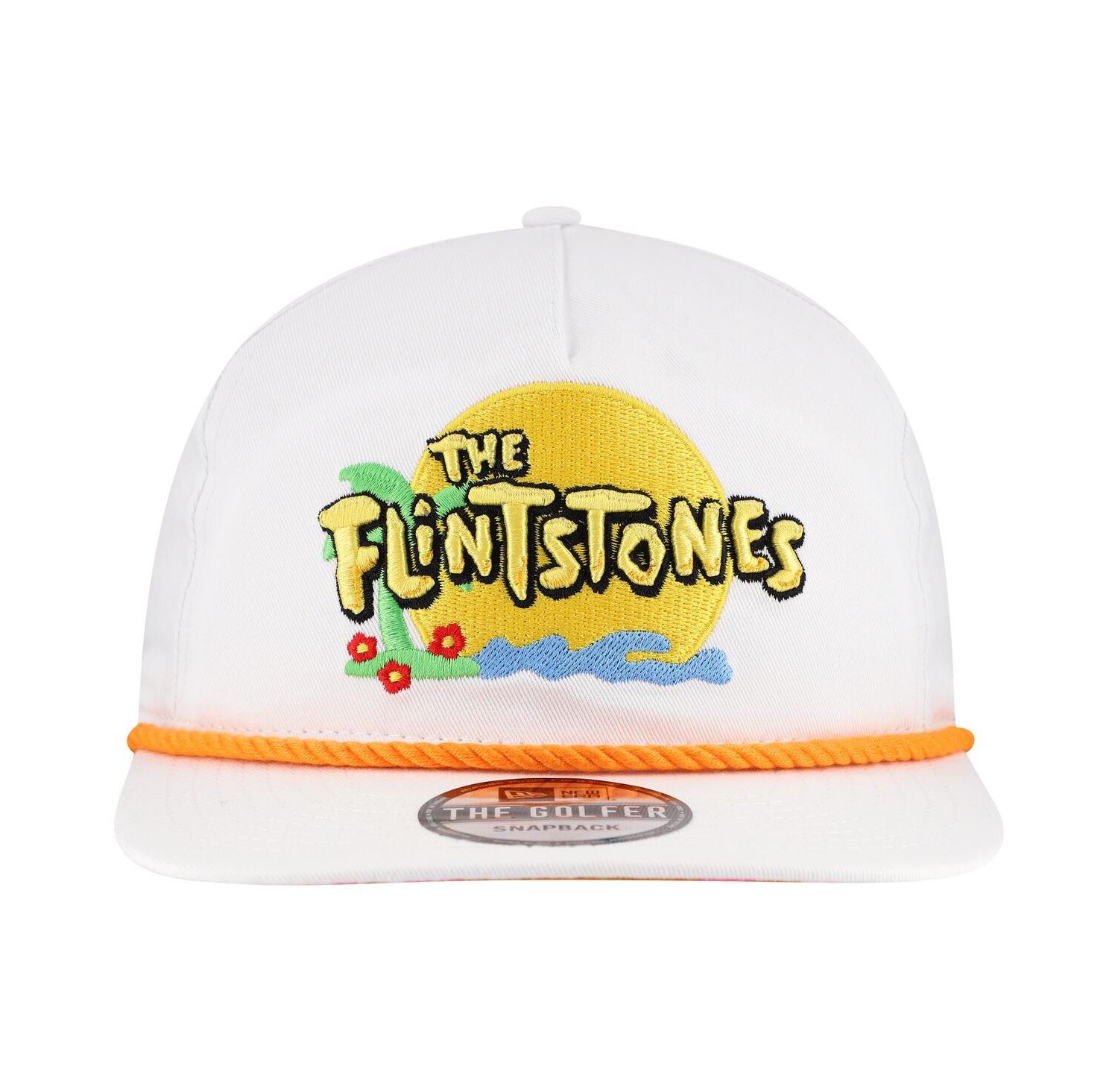 Men's White The Flintstones Golfer Adjustable Hat