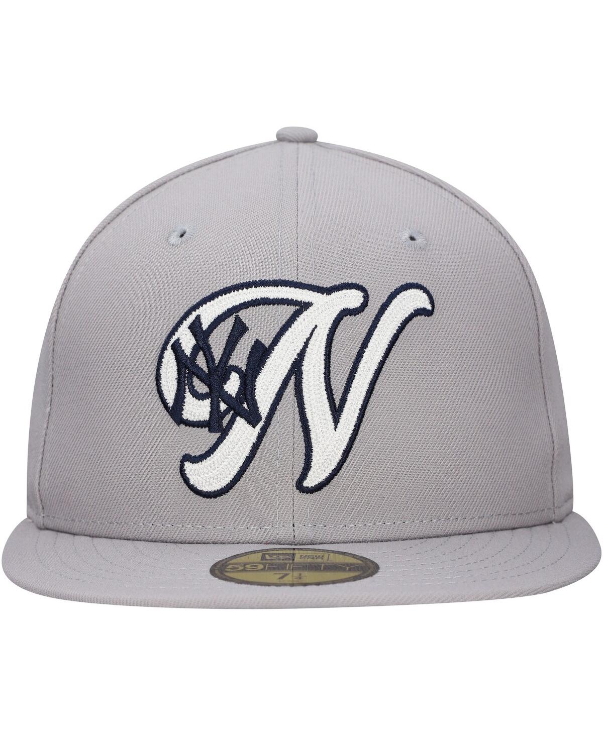 Shop New Era Men's Gray New York Yankees Duo Logo 2.0 59fifty Fitted Hat