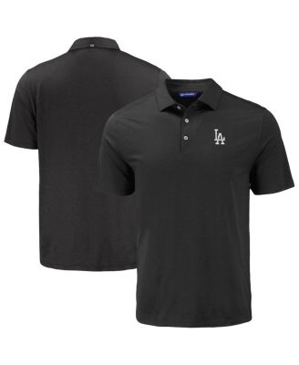 Cutter & Buck - Men's Cutter Buck Black Los Angeles Dodgers Coastline Epic Comfort Eco Polo