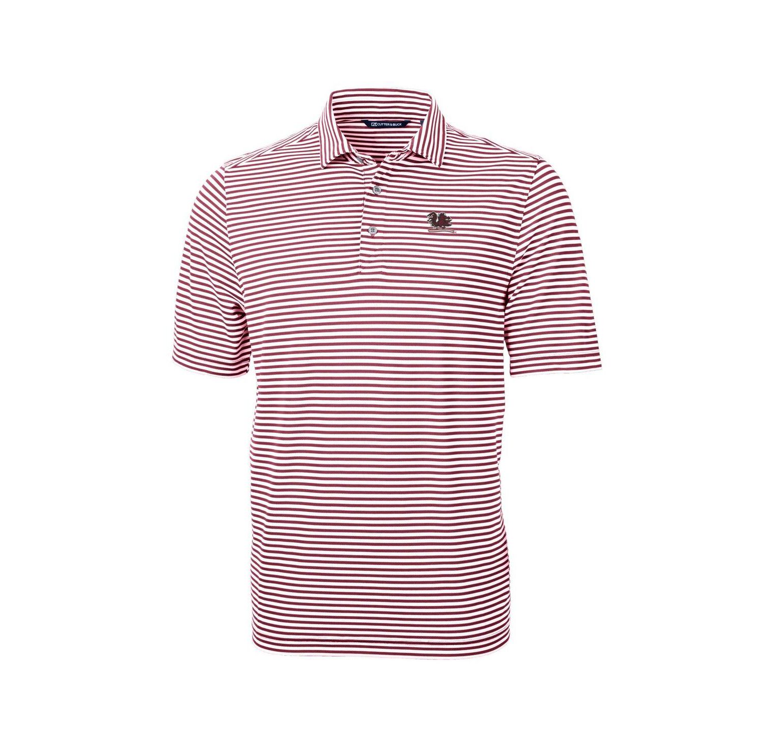 Men's Garnet South Carolina Gamecocks Vault DryTec Virtue Eco Pique Stripe Polo