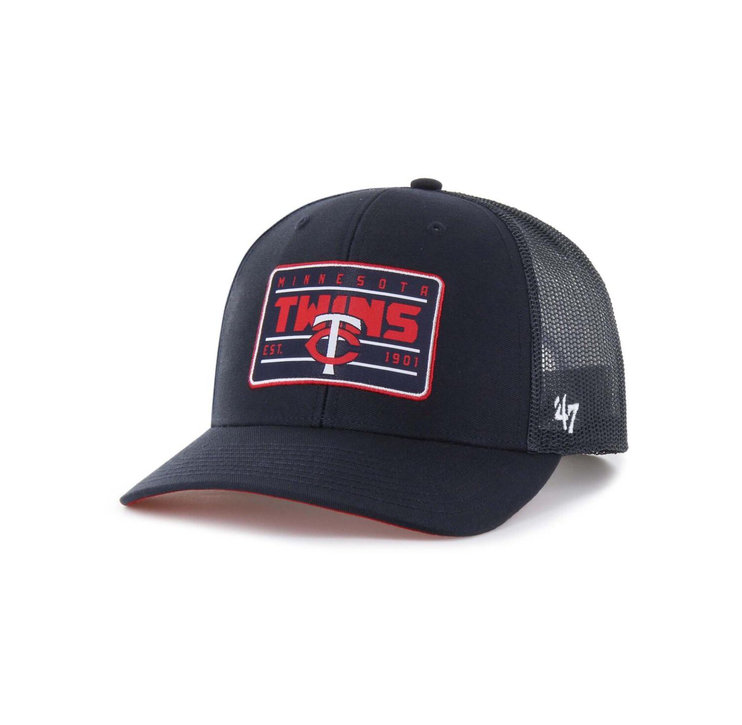 Men's Navy Minnesota Twins Hardline Trucker Adjustable Hat