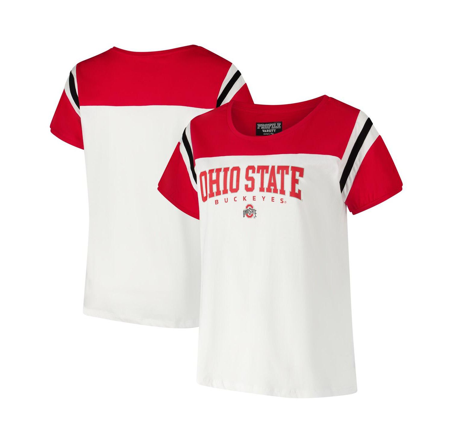 Women's White Ohio State Buckeyes Plus Size Winning Gear T-Shirt