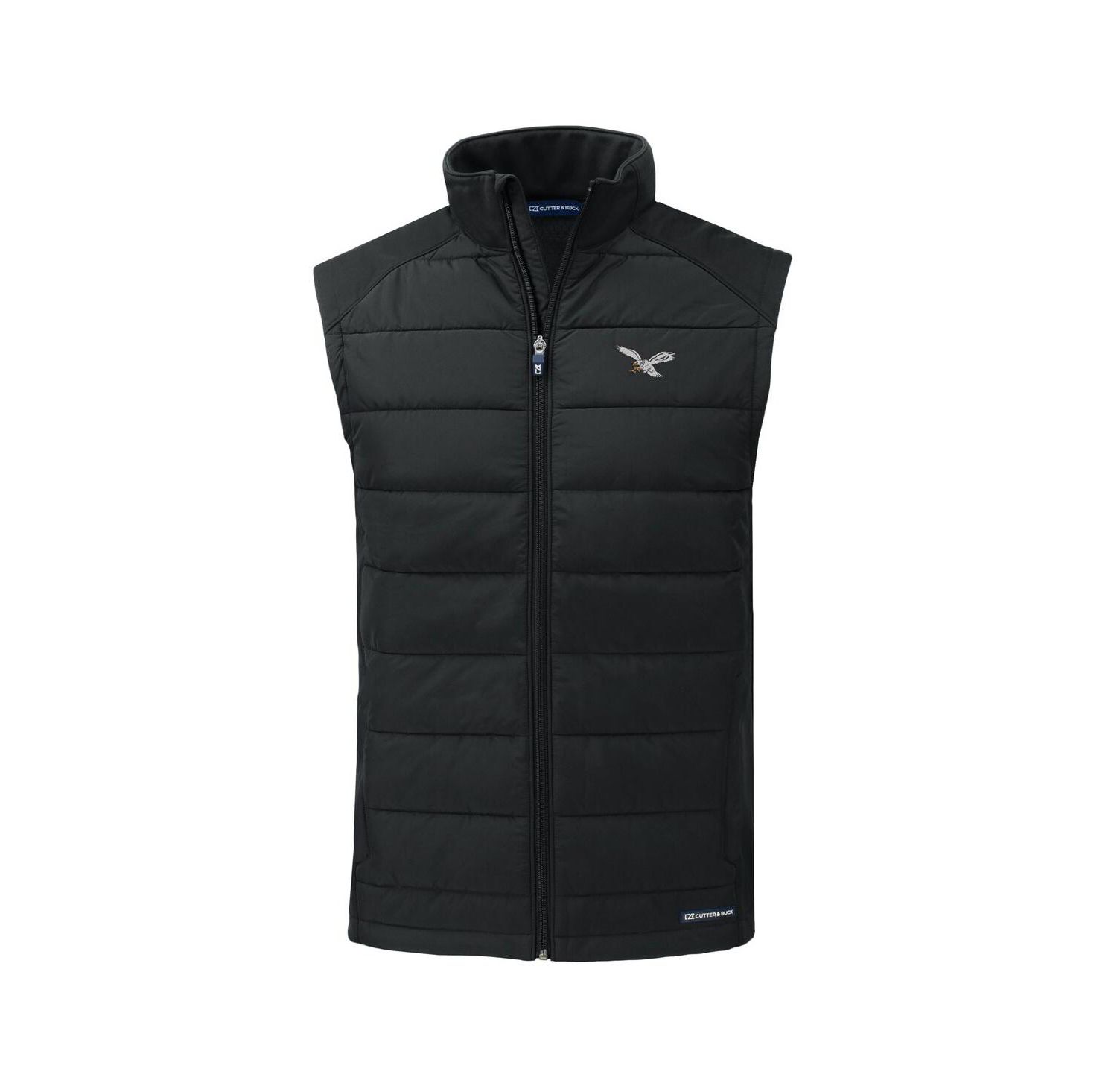 Men's Black Philadelphia Eagles Throwback Evoke Hybrid Eco Softshell Full-Zip Vest