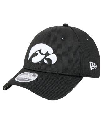 New Era - Men's  Black Iowa Hawkeyes Pivot 9FORTY Stretch-Snap Adjustable Hat