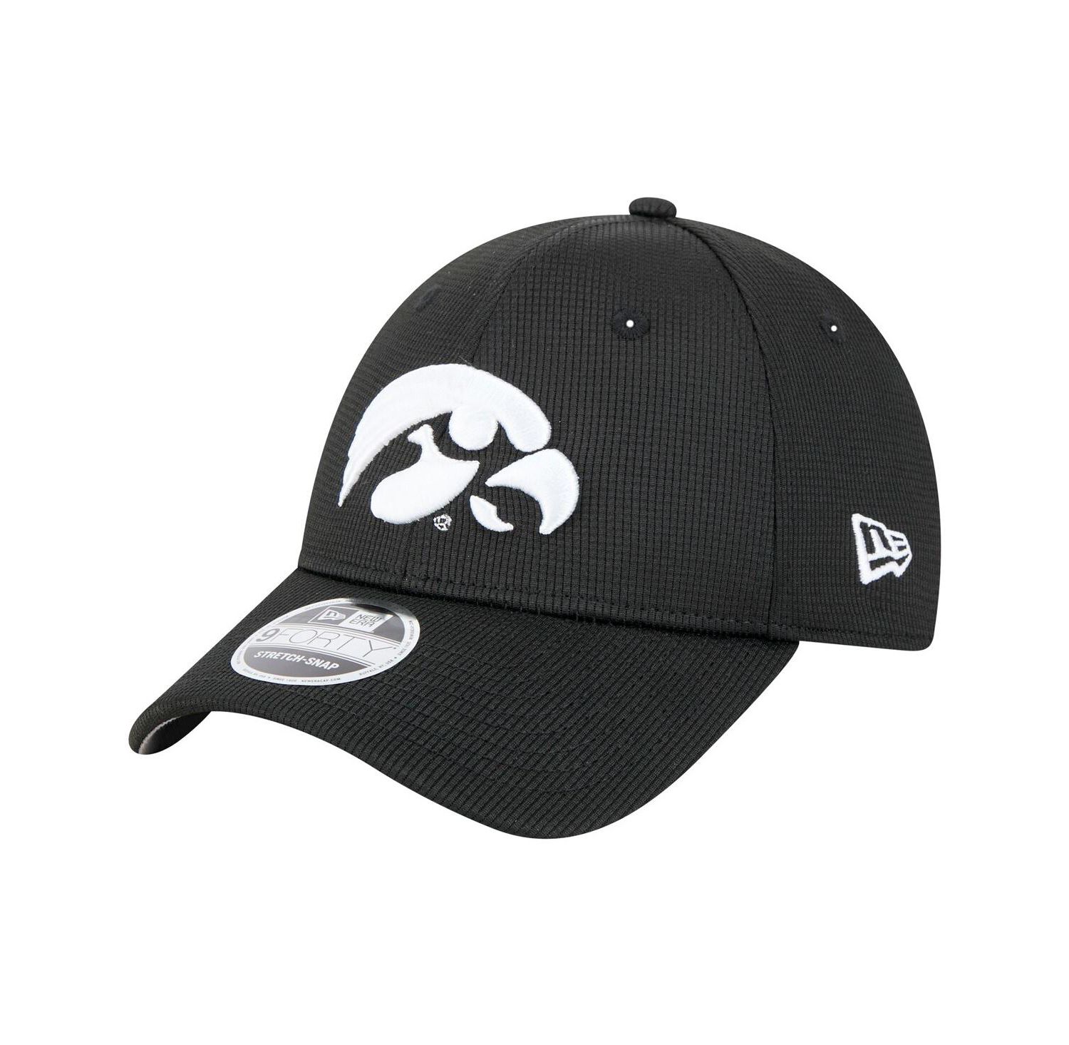 Men's Black Iowa Hawkeyes Pivot 9FORTY Stretch-Snap Adjustable Hat