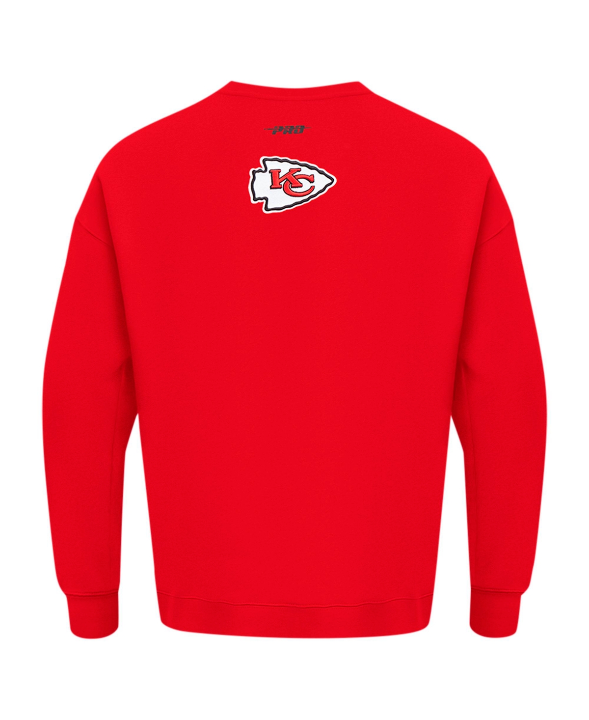 PRO STANDARD MEN'S RED KANSAS CITY CHIEFS TURN IT UP DROP SHOULDER PULLOVER SWEATSHIRT 