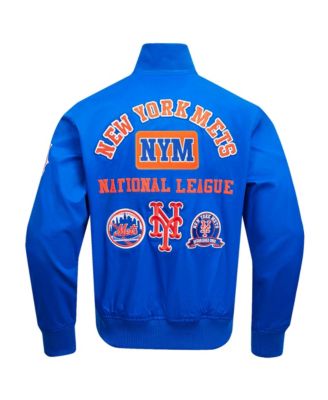 Men's Royal New York Mets Area Code Twill Full-Zip Jacket