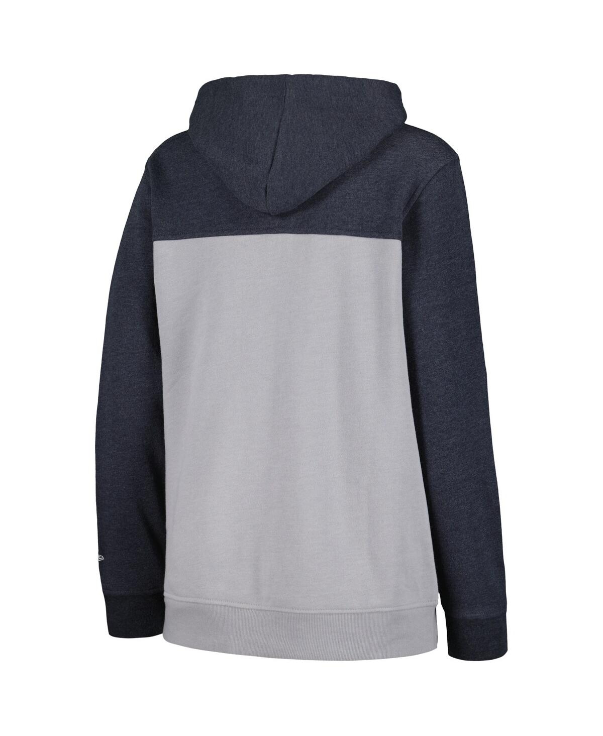NEW ERA WOMEN'S NAVY NEW YORK YANKEES COLOR BLOCK FULL-ZIP HOODIE JACKET 