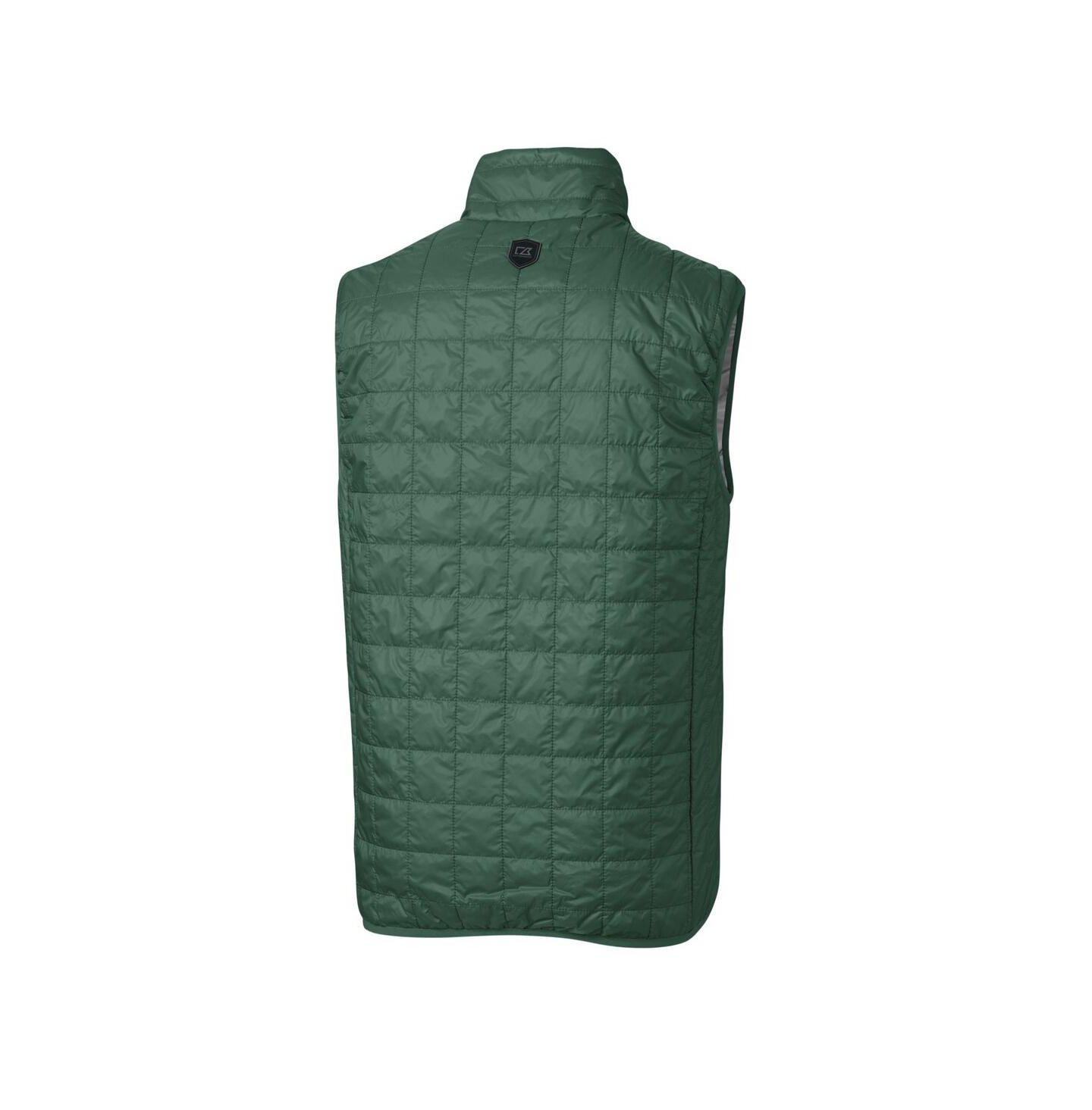 Мужской жилет Cutter & Buck Hunter Green Philadelphia Eagles Rainier PrimaLoft Eco Full-Zip Puffer Vest — фото 2