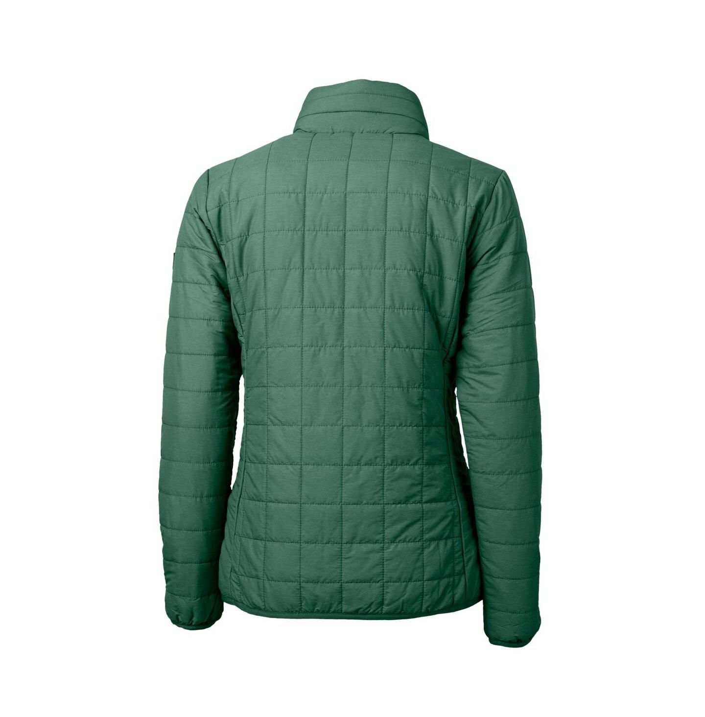Женская куртка Cutter & Buck Green Philadelphia Eagles Gridiron Classics Logo Rainier PrimaLoft Eco Insulated Full-Zip Puffer — фото 2