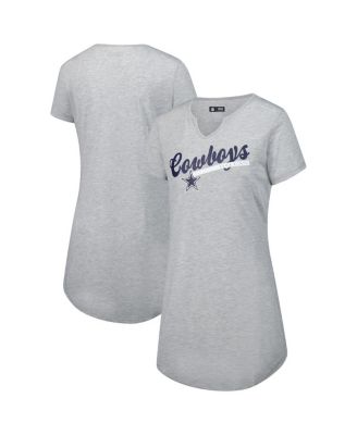Concepts Sport - Women's Gray Dallas Cowboys Petition Knit Nightshirt