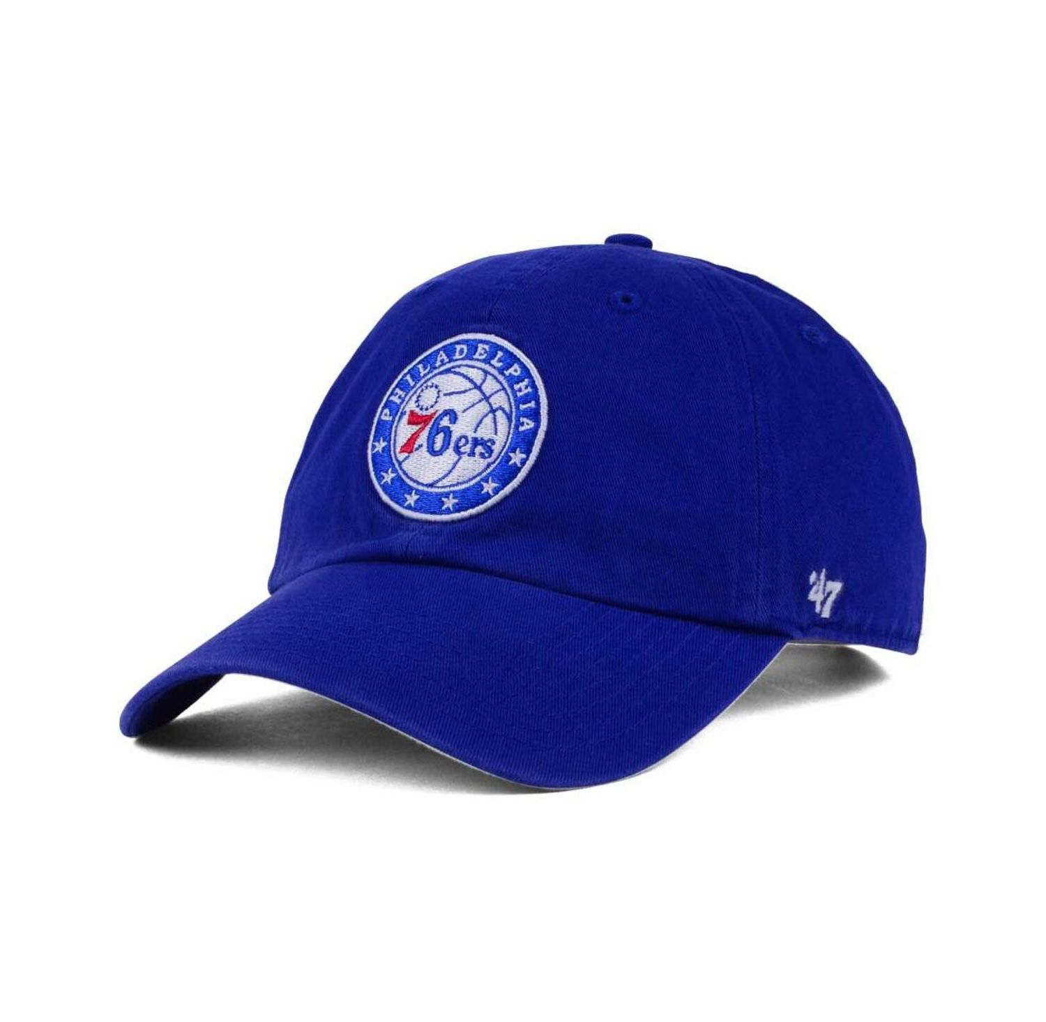 Men's Philadelphia 76ers Royal Clean-Up Adjustable Hat