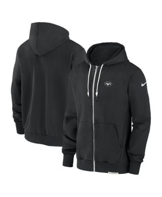 Nike - Men's Black New York Jets Sideline Performance Full-Zip Hoodie Sweatshirt