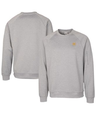 Cutter & Buck - Men's Heather Gray Presidents Cup Lift Performance Crewneck Pullover Sweatshirt