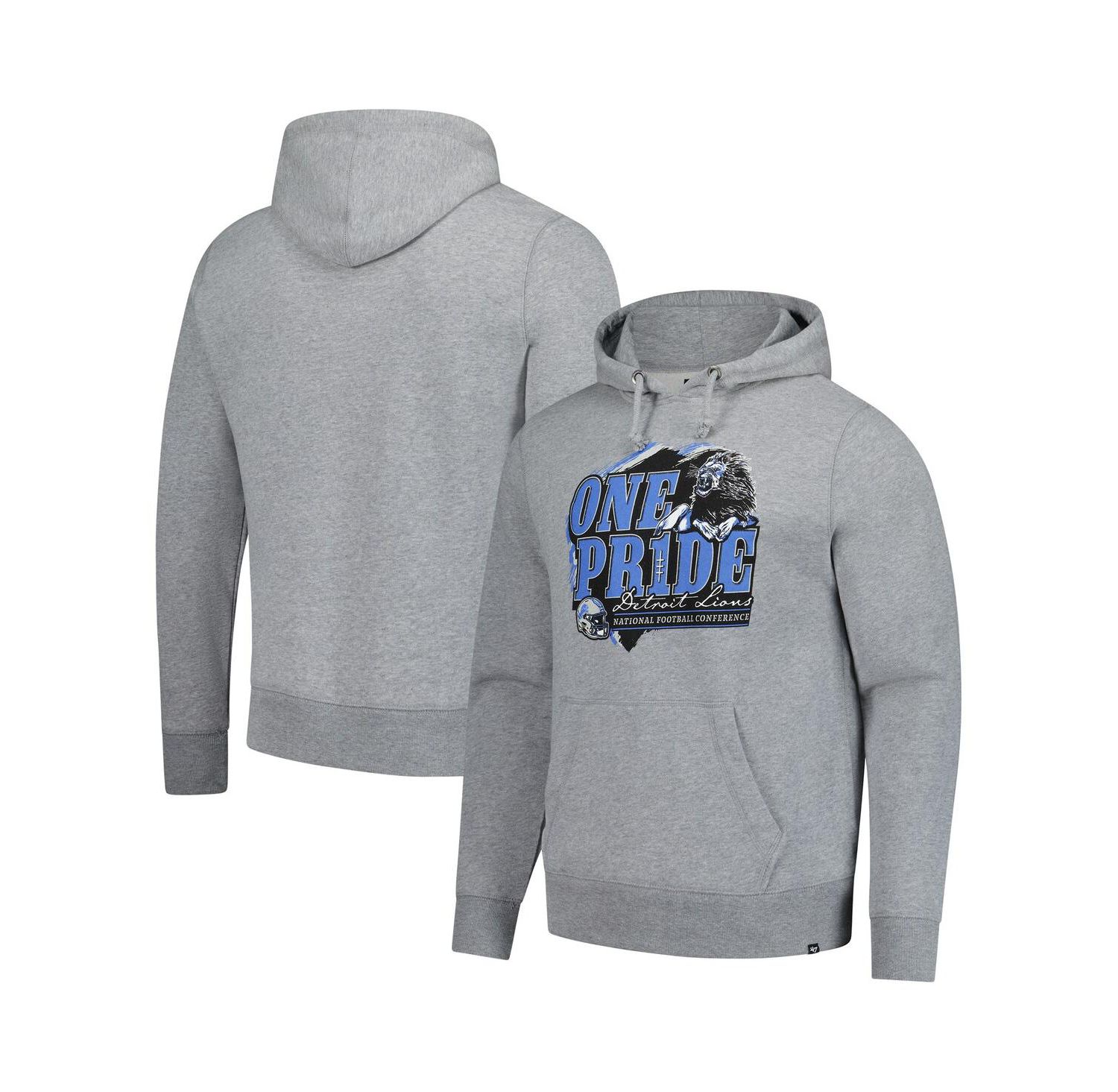 Men's Gray Detroit Lions Regional Headline Pullover Hoodie