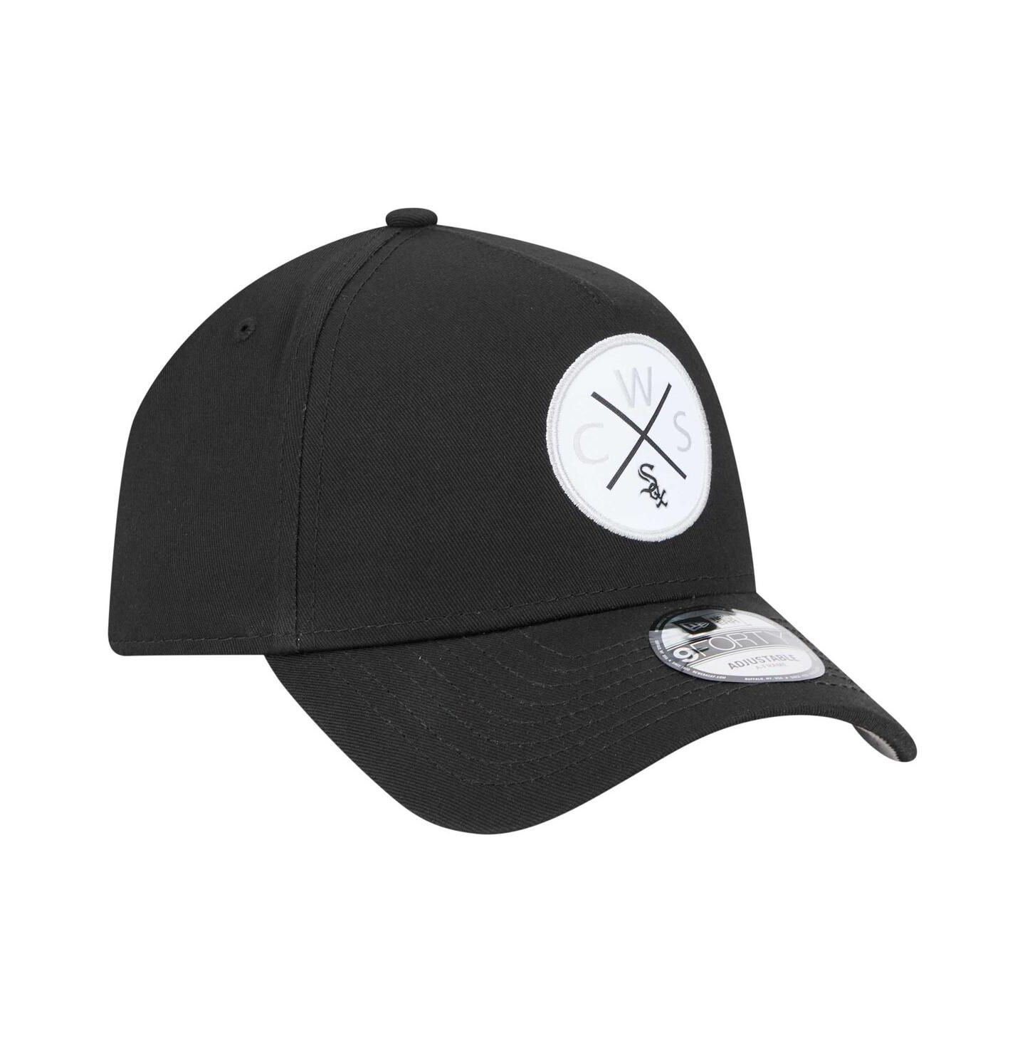 Мужская кепка New Era Black Chicago White Sox 9FORTY A-Frame Adjustable Hat — фото 4