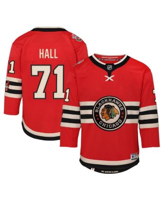 Outerstuff - Big Boys and Girls Taylor Hall Red Chicago Blackhawks 2025 NHL Winter Classic Premier Player Jersey