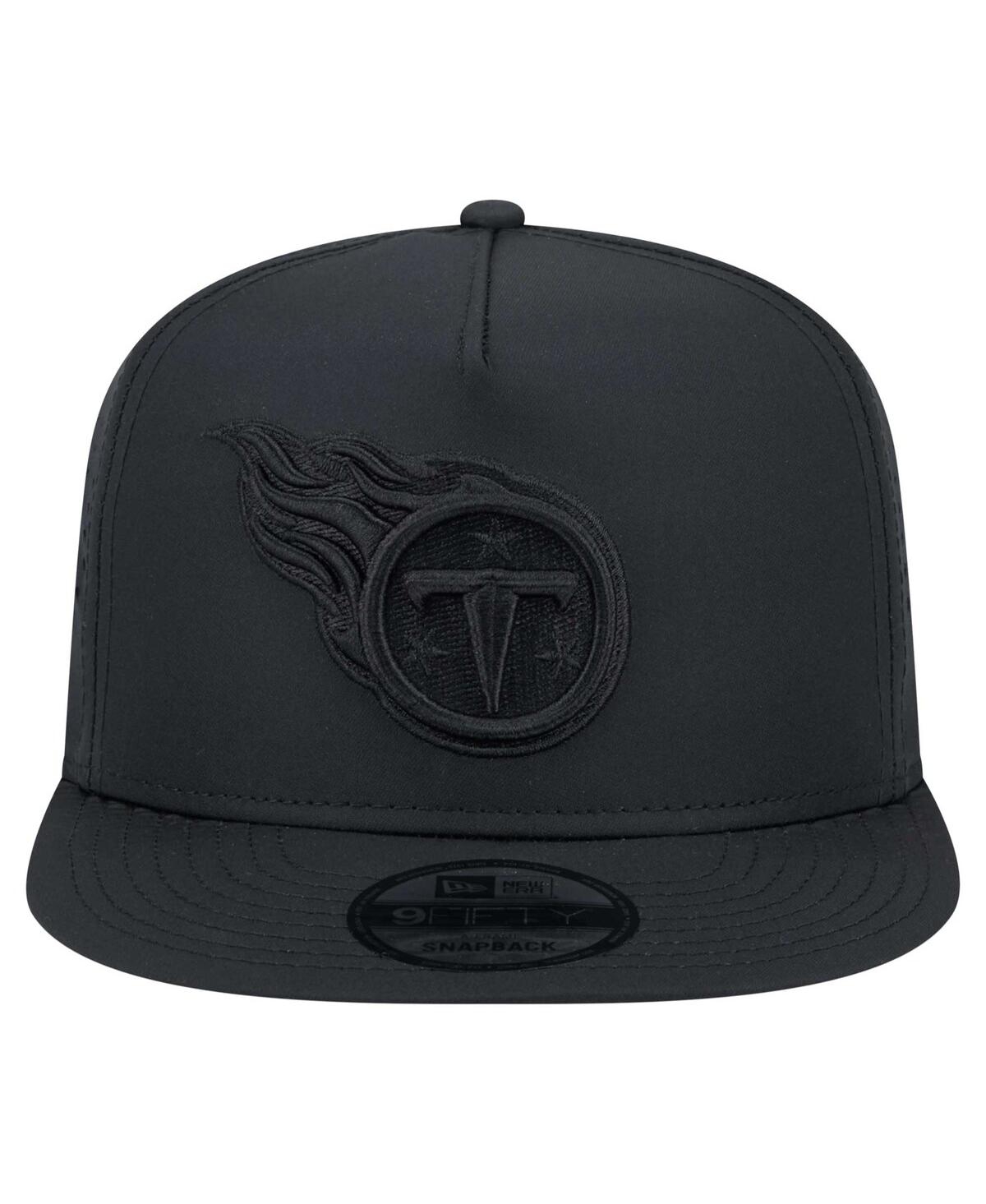 NEW ERA MEN'S BLACK TENNESSEE TITANS HYDRO A-FRAME 9FIFTY SNAPBACK HAT 