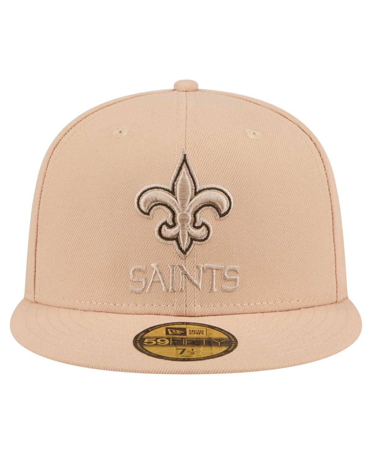 New Era Men's Tan Orleans Saints Candied Pecan 59FIFTY Fitted Hat