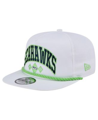 New Era - Men's  White Seattle Seahawks Diamond Golfer Snapback Hat