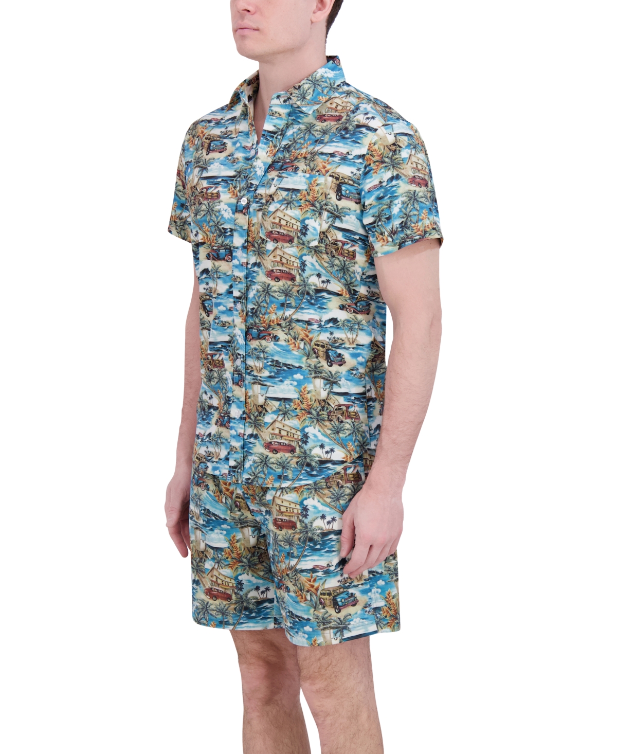Robert Graham Men's Drew Floral Print Drawstring 7" Swim Trunks In Hawaii