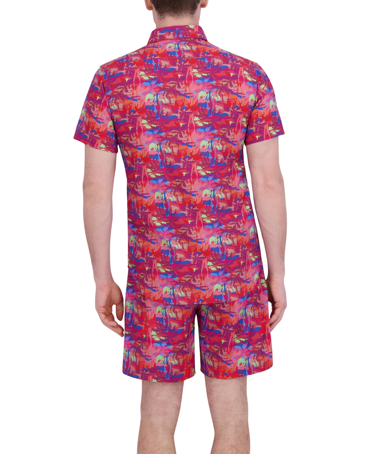 Robert Graham Men's Drew Floral Print Drawstring 7" Swim Trunks In Palm Trees