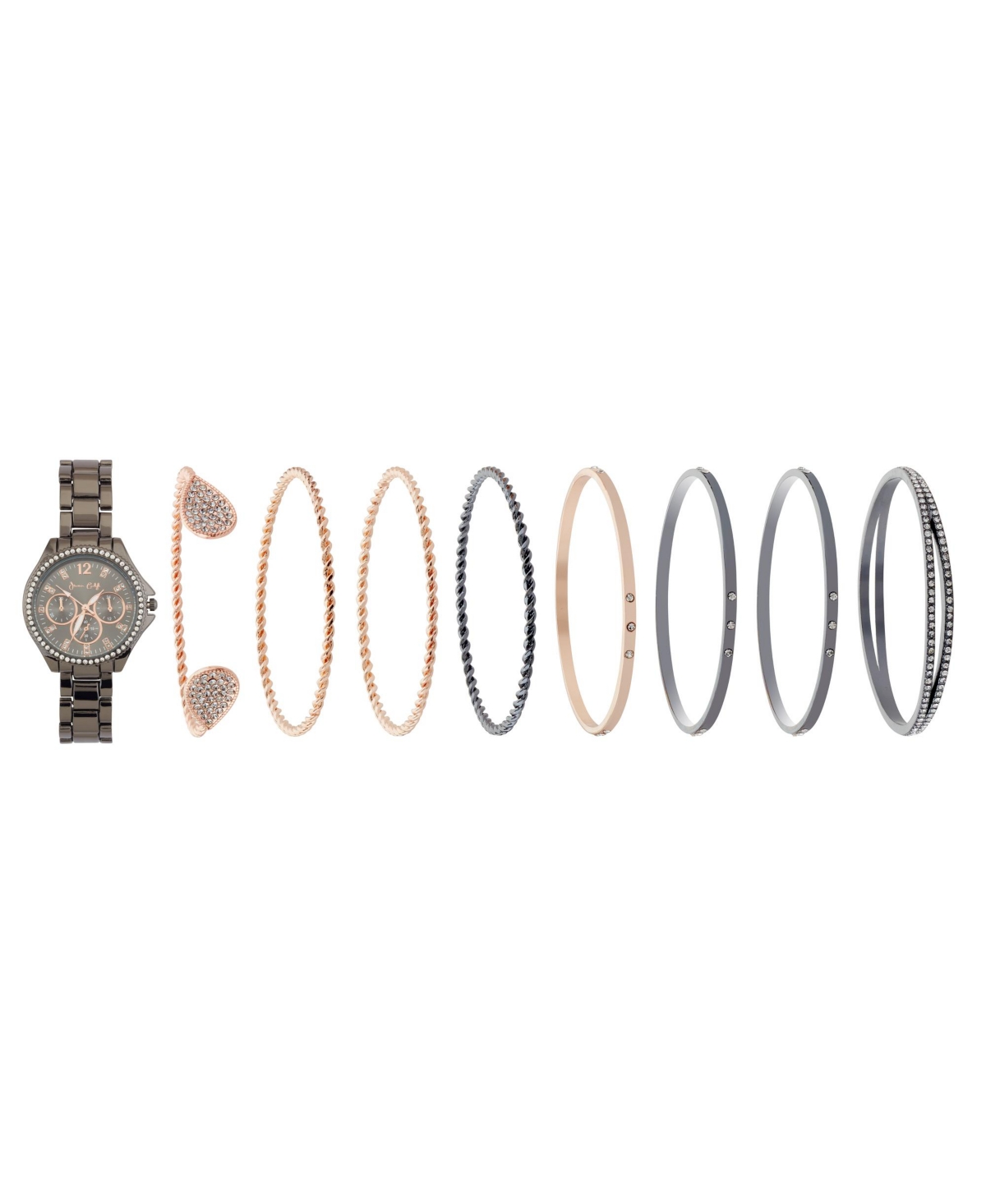 Women's Quartz Gun Tone Metal Alloy Watch, 34mm - Gun Tone