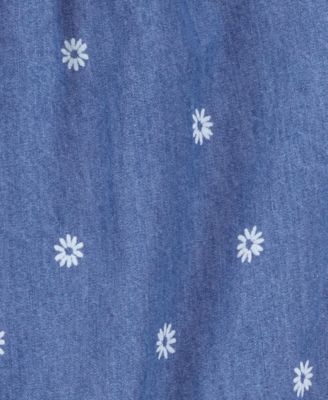 Carter's Baby Girls Floral Cotton Chambray Jumpsuit