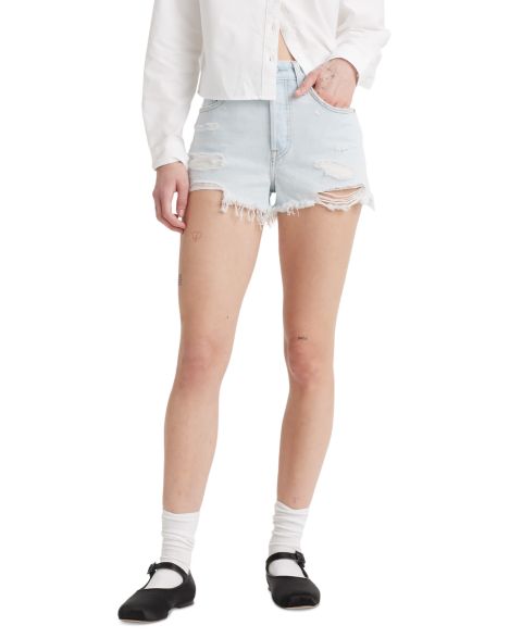 Женские шорты Levi's 501 Button Fly Cotton High-Rise Denim Shorts, цвет: Find Time
