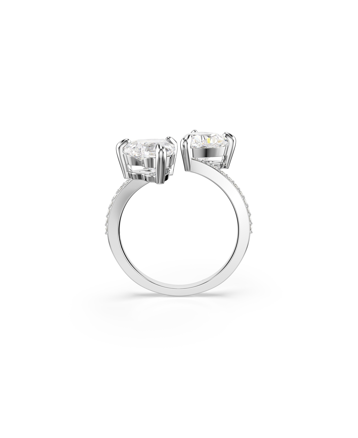 SWAROVSKI MESMERA RHODIUM PLATED ATTRACT OPEN RING 