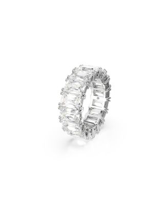 Matrix Vittore Rhodium Plated Baguette Cut Ring