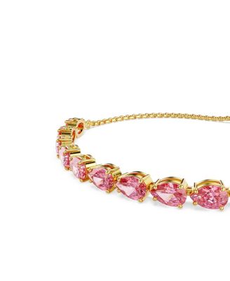 Matrix Pear Cut Pink Gold-Tone Plated Bracelet