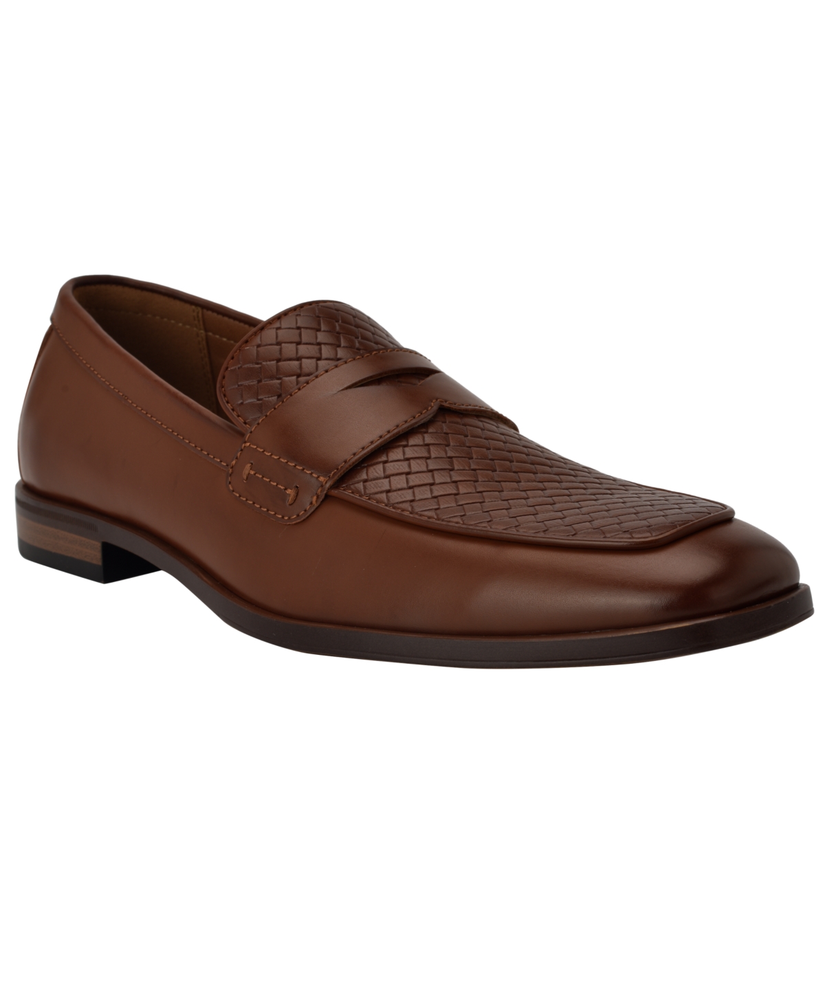 Guess Men's Hacon Woven Texture Square Toe Dress Loafers